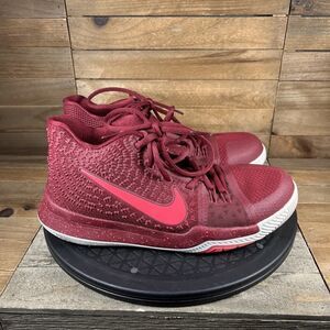 Nike Kyrie 3 Hot Punch Youth US 7Y Red Basketball Lace Up Shoes 859466-681